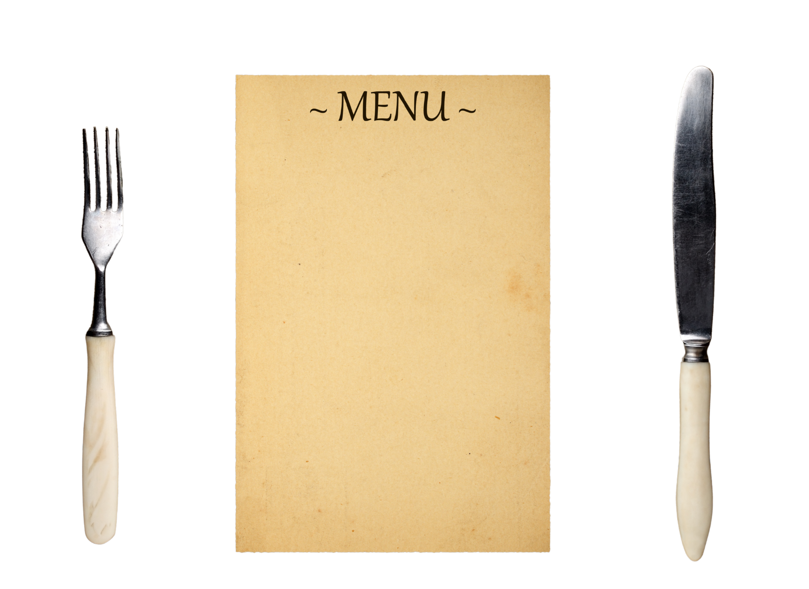 Breakfast Menu Button Cutlery